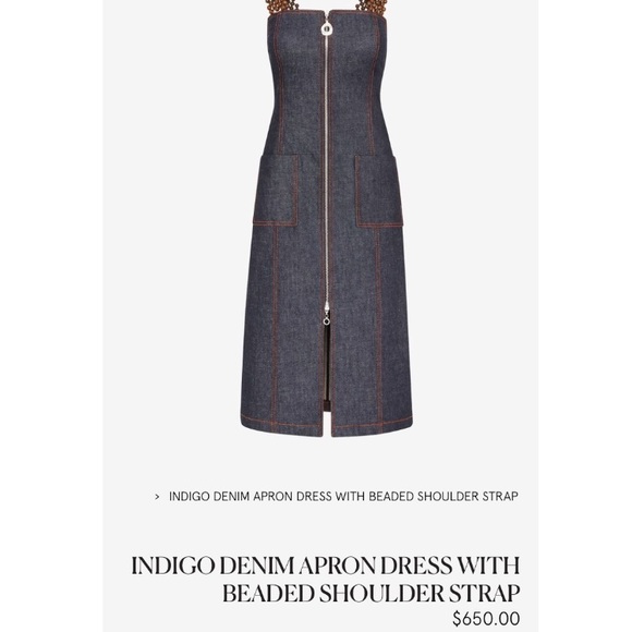 EDUN Dresses & Skirts - NWT EDUN indigo denim apron dress